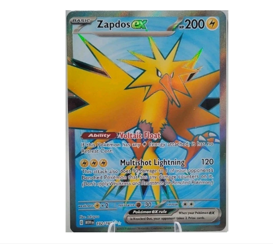 Zapdos EX 192/165 | Englisch | Karmesin & Purpur 151